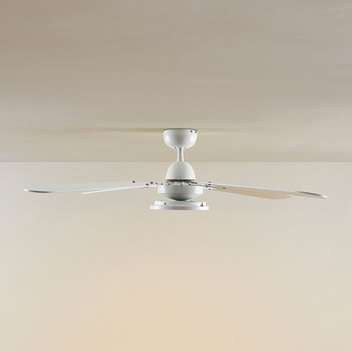 Lindby LED-Deckenventilator Tedric weiß leise Ø 133 cm Ventilator Deckenlampe