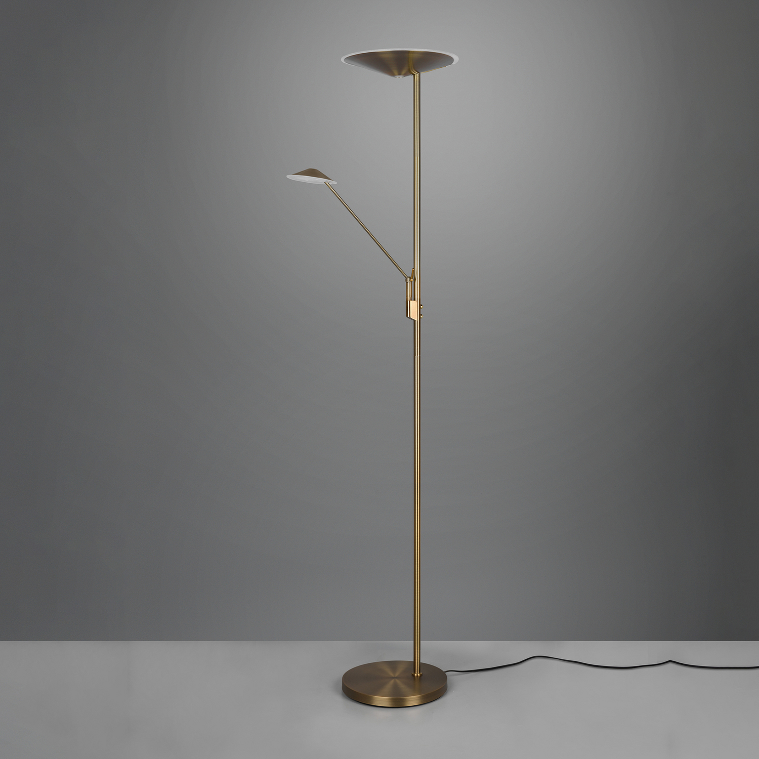 Trio Lighting Led Stehleuchte Brantford Leseleuchte Altmessing Stehlampe Lampe B-Ware - 4017807525243