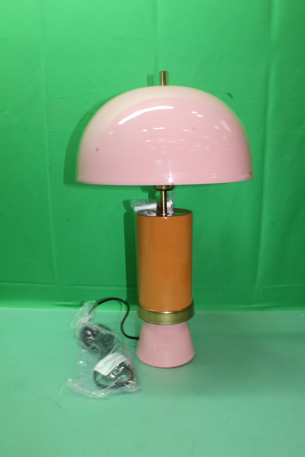 B-Ware Kare Tischleuchte Josy Lampe Stahl Pink Orange Leuchte 51 Cm Hoch