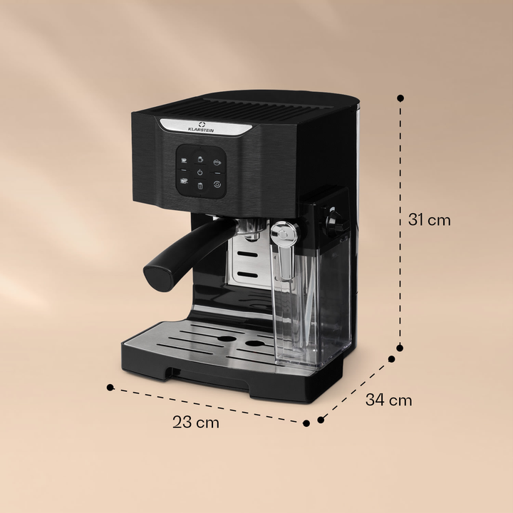 Klarstein BellaVita Coffee Machine 1450W black Kaffeemaschine Espressomaschine