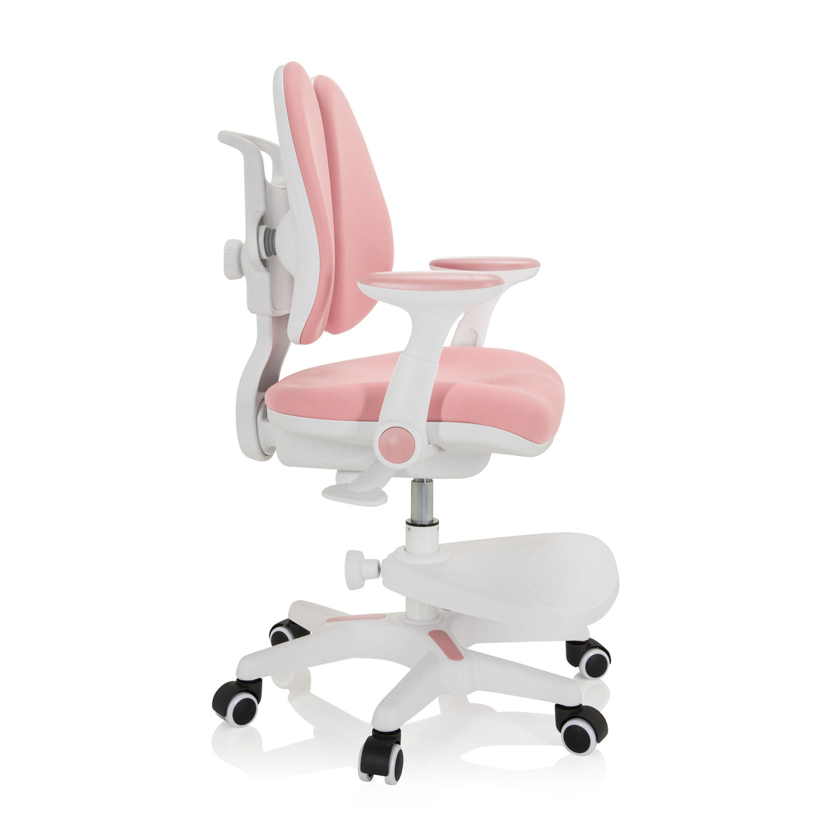 hjh OFFICE Kinderstuhl Schreibtischstuhl KID WING Kindermöbel Stoff rosa - 4064323020219