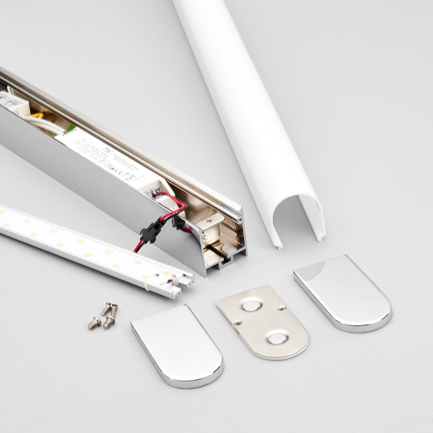 Applique murale LED Lindby Philippa pour salle de bain, miroir lumineux, lampe de salle de bain, semi-circulaire, 58 cm 