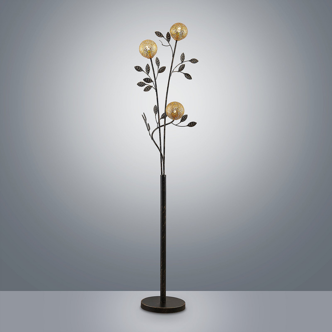 Lucande Evory Stehleuchte Stehlampe Standleuchte Lampe Leuchte Schwarz Gold617 B-Ware - 4251096586824