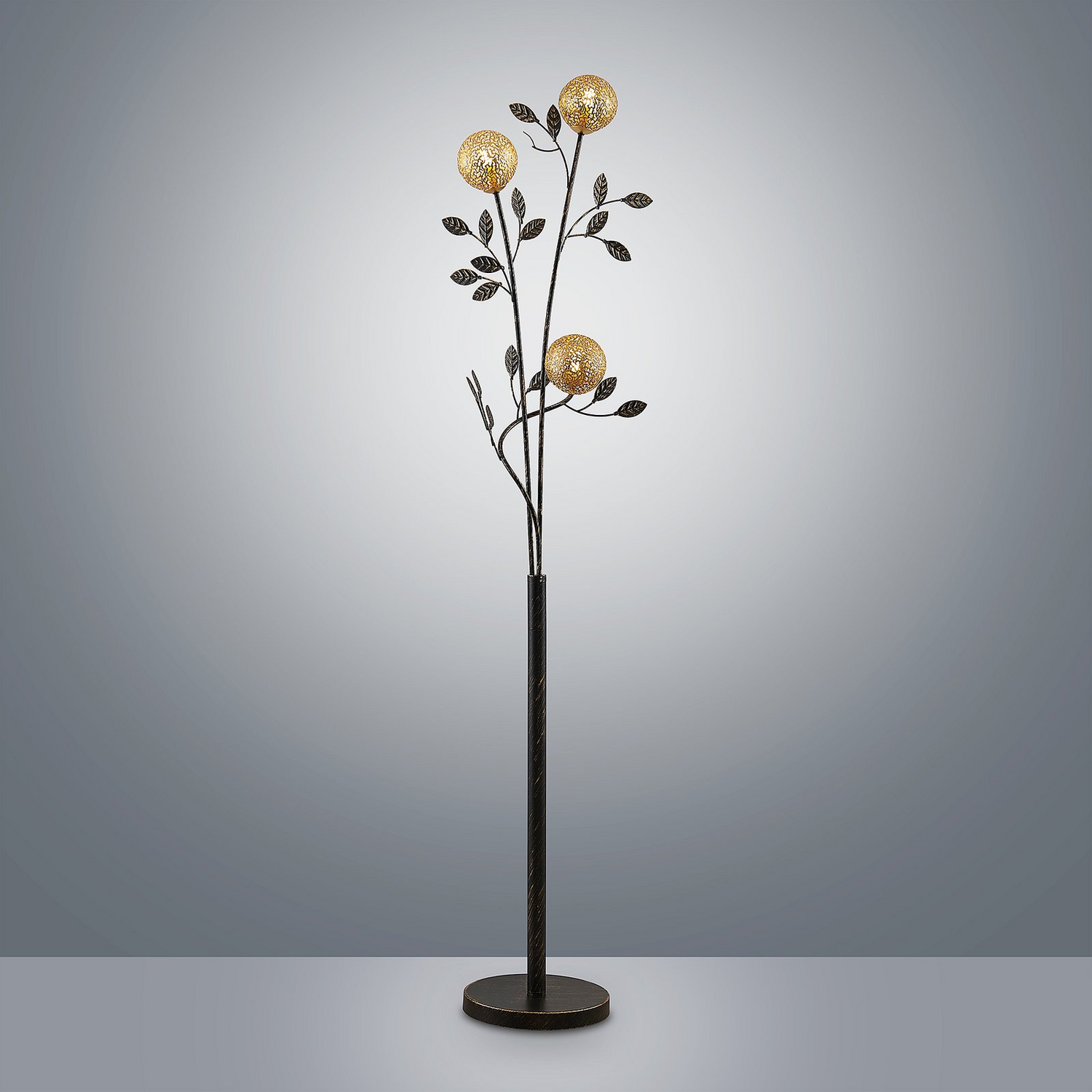 Lucande Evory Stehleuchte Stehlampe Standleuchte Lampe Leuchte Schwarz Gold617 B-Ware - 4251096586824