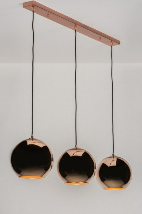 Emob Glory Koper Hängeleuchte Pendelleuchte Hängeleuchte Lampe Kupferfarben 3 Fl B-Ware