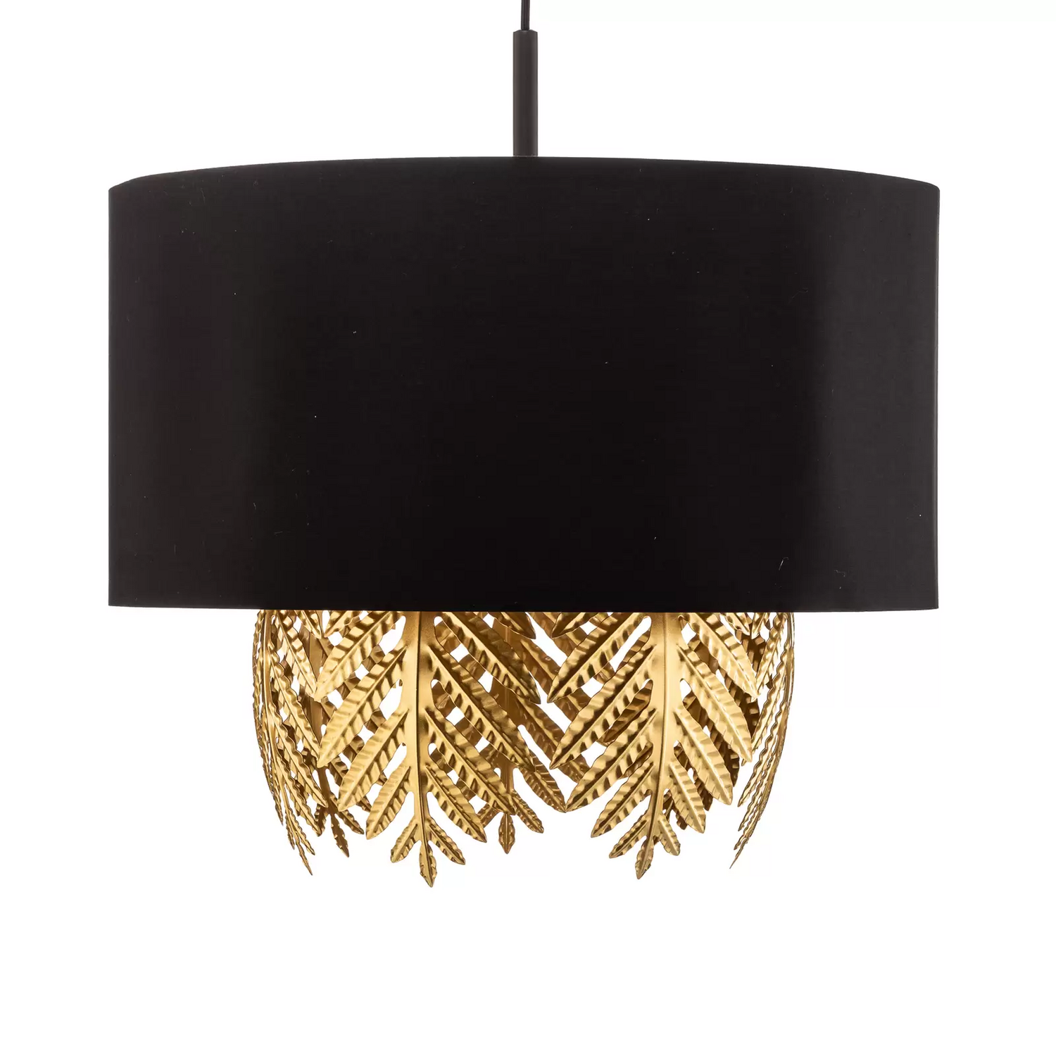 Lucande Malviras Stoff Hängelampe Blattdeko Hängeleuchte Leuchte Lampe Spot E27 B-Ware - 4251911752311