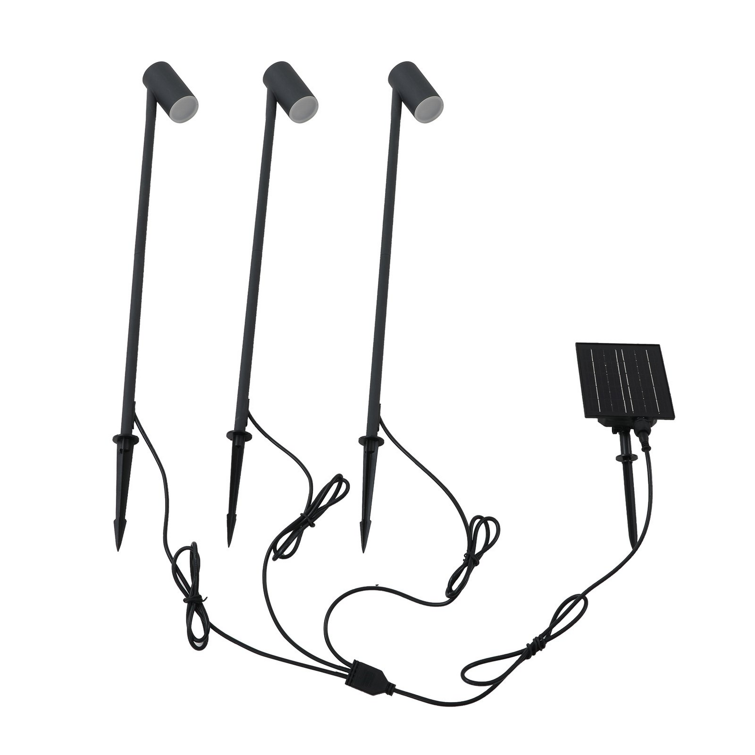 Ensemble de 3 lampes solaires LED Lindby Myric, lampes de jardin