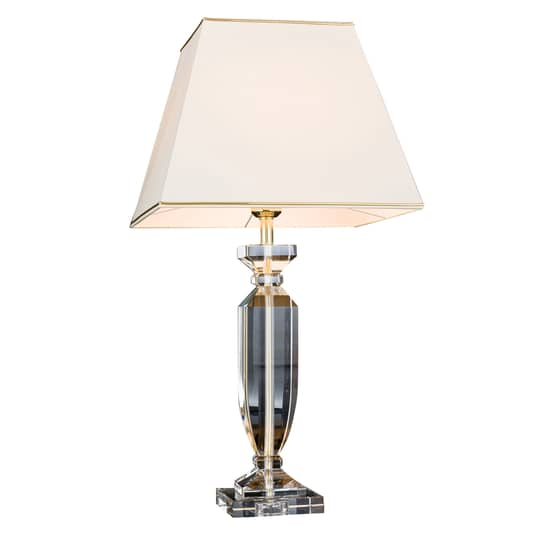 Orion Tischlampe Tischlampe Lampe Leuchte Bürolampe Pokal Kristall Gold/Creme B-Ware