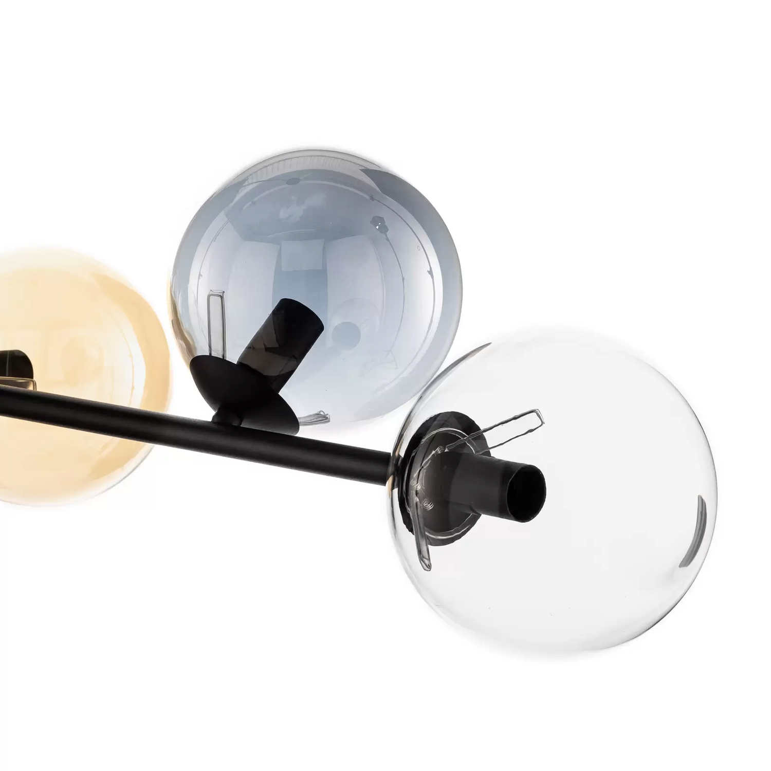 Hängeleuchte Glassy 6 Flg Grafit Amber Klar Glas 110 Cm Hängelampe Leuchte Lampe B-Ware - 5901738918917