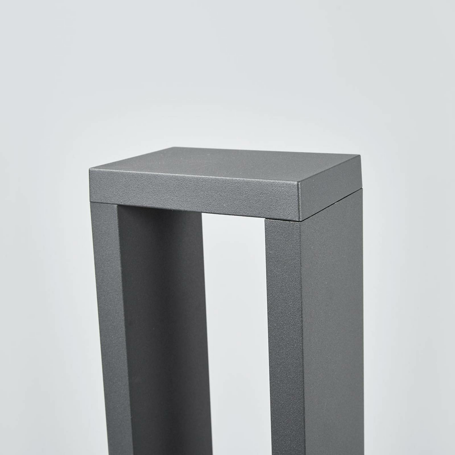 B-Ware Lucande Eckige Led Pollerleuchte Jupp Wegeleuchte Wegelampe Leuchte 90 Cm Grau