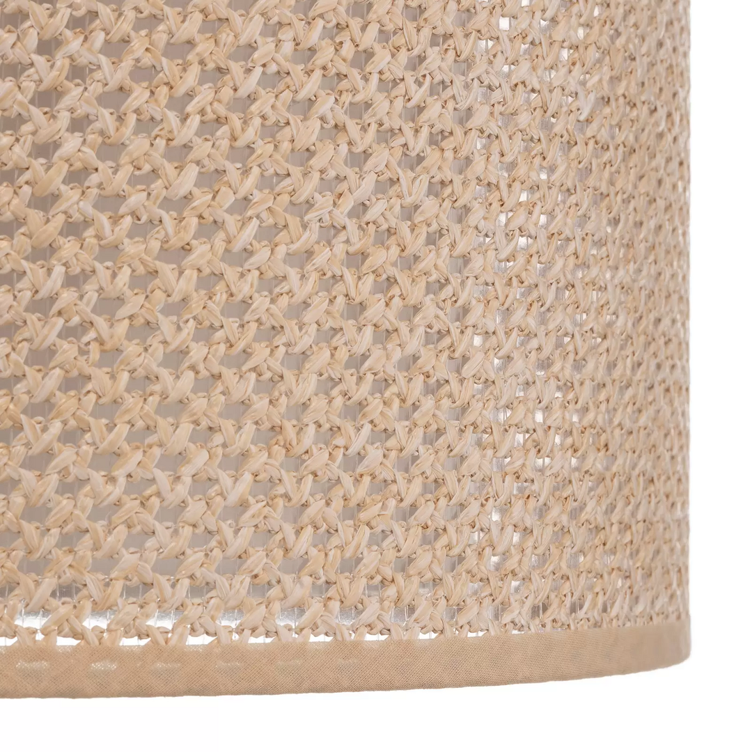 Lindby Hängeleuchte Soula Ø 26 cm beige Kunststoff E27 Hängelampe Lampe Leuchte