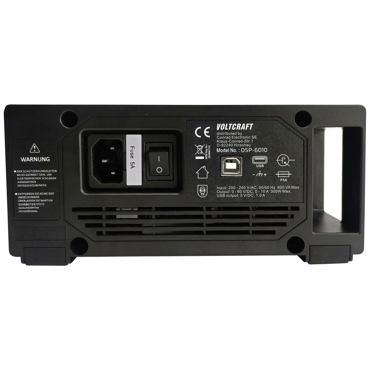 Alimentation de laboratoire Voltcraft DSP-6010, alimentation réglable, 300 W, USB471