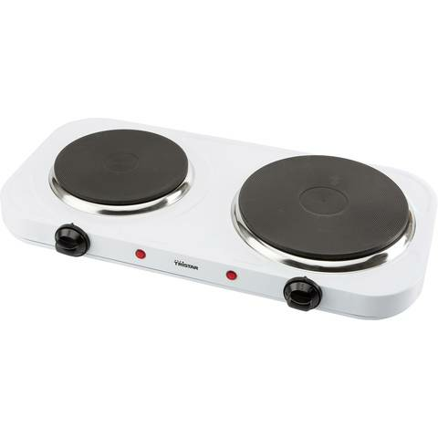 B-Ware Tristar Doppel Kochplatte Herdplatte Platte Herd Kochplatten Weiß Bis 1500 Wa701