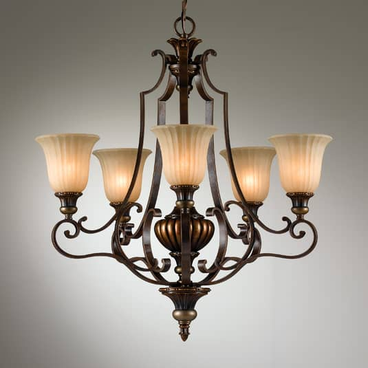 Feiss Kronleuchter Kelham Hall Deckenlampe Deckenleuchte Lampe Licht Fünfflammig B-Ware - 5024005228608