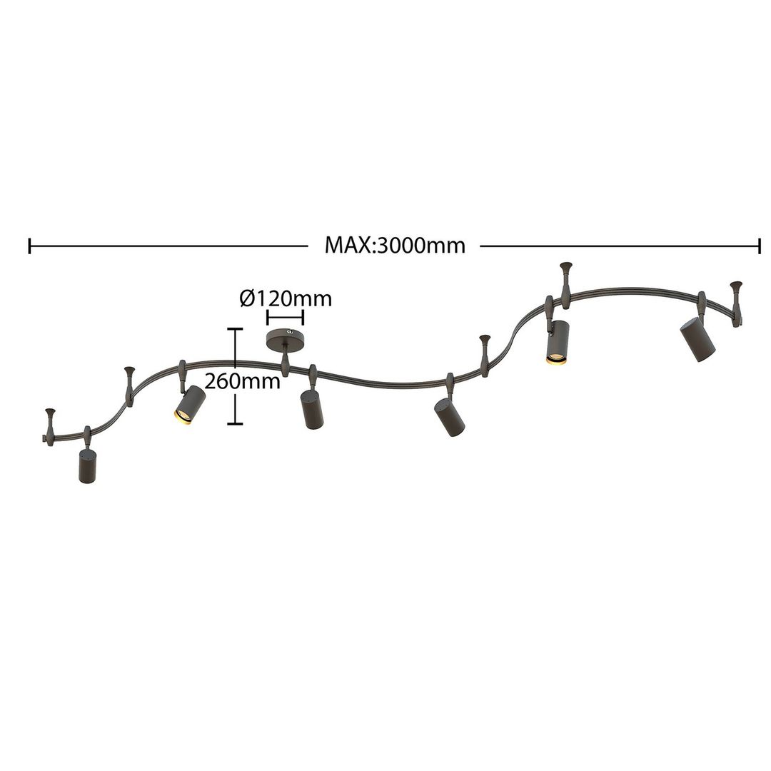 Lindby Schienensystem Delila Schwarz Flexibel Deckenlampe Deckenleuchte Lampe B-Ware