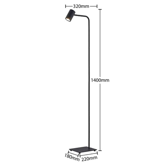 B-Ware Lindby Sanad Led Stehleuchte Stehlampe Standleuchte Leselampe Lampe Schwarz Gu10