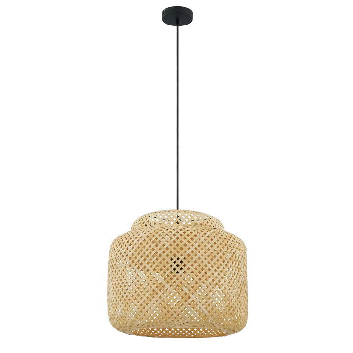 Lindby Hängeleuchte Venora ø 40 Cm Einstufig Bambus E27 Deckenlampe Lampe S61 B-Ware