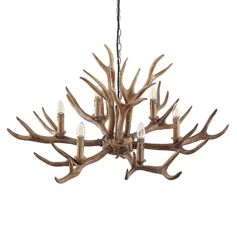 B-Ware Lindby Tejask Hängelampe Geweih Hängeleuchte Pendelleuchte Deckenlampe Lampe