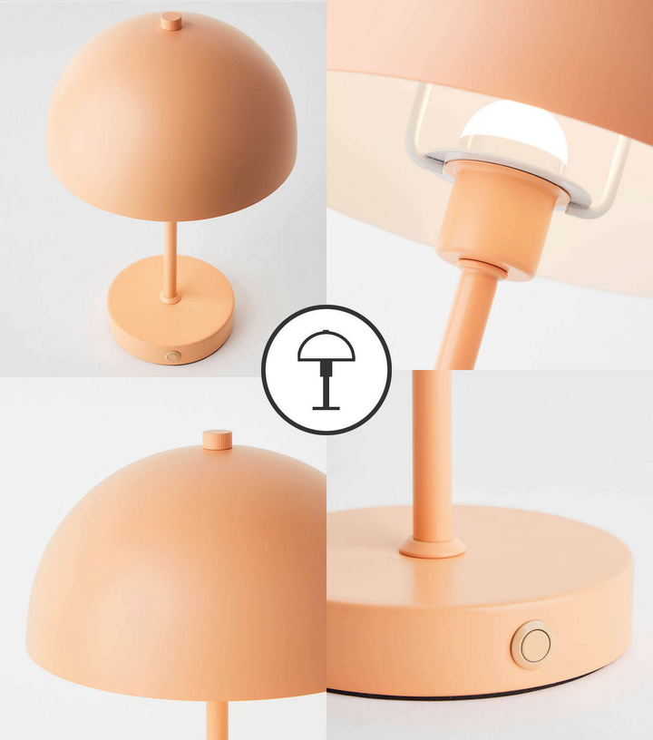 Mokebo  'Der Leuchtturm' Leuchte Nachttischlampe Tischlampe Pfirsich Usb Led  B-Ware
