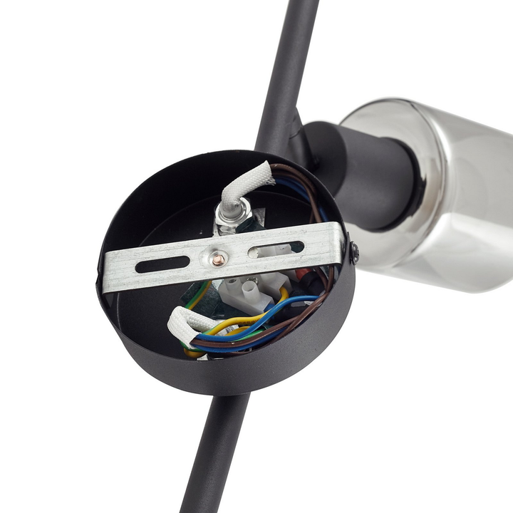 Lindby Deckenleuchte Netty 4-flammig grau Glas Deckenlampe Lampe Leuchte Spot
