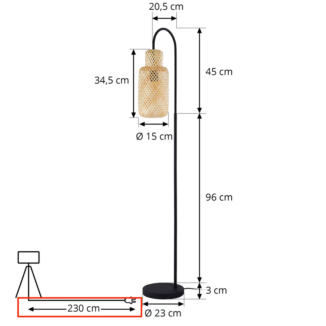 Lindby Venora Stehleuchte Stehlampe Standlampe Standleuchte Leuchte Lampe E27