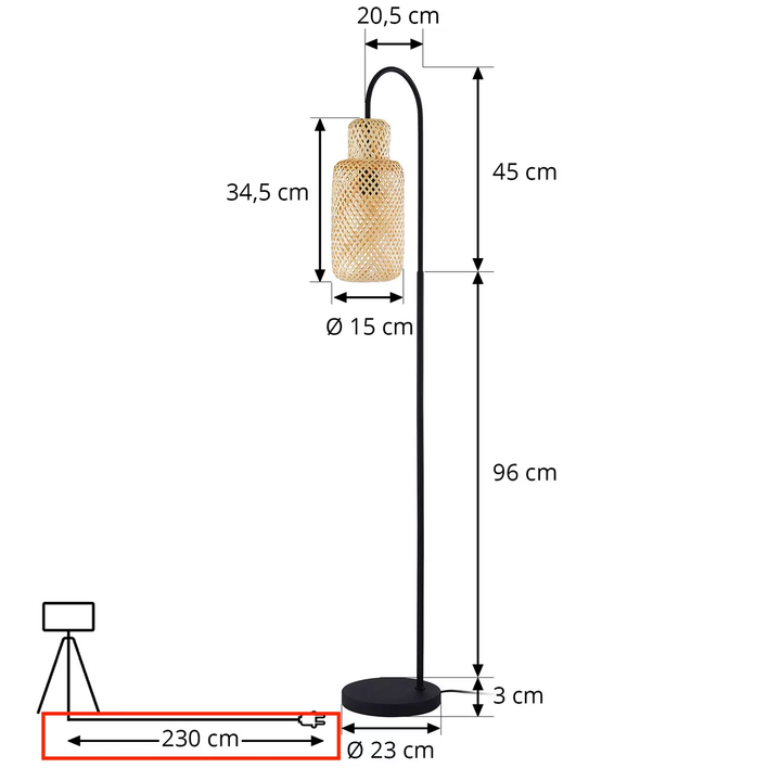 Lindby Venora Stehleuchte Stehlampe Standlampe Standleuchte Leuchte Lampe E27