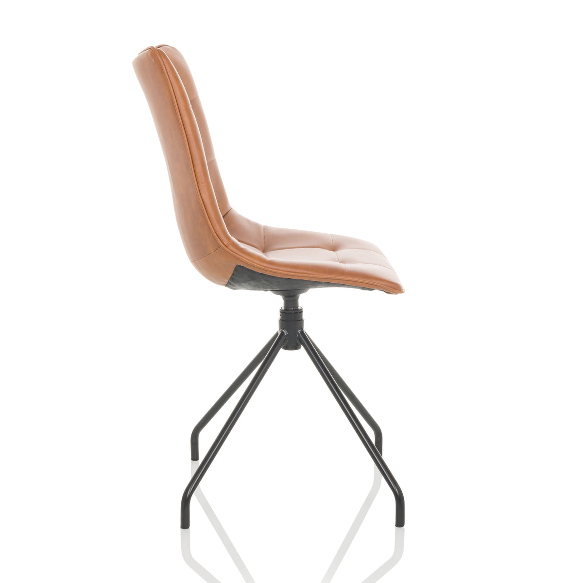 hjh OFFICE Besucherstuhl TARVISO PU braun Stuhl Kunstleder drehbar bequem - 4064323037095