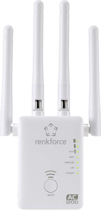 Renkforce WS-WN575A3 Dual Band AC1200 WLAN Repeater 2.4 GHz, 5 GHz Netzwerk