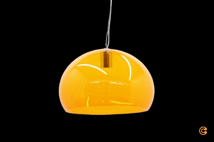 Kartell Small FL/Y LED Hängeleuchte Hängelampe Pendellampe Lampe Leuchte orange