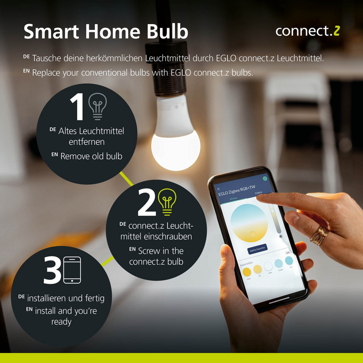 EGLO connect Lobinero-Z LED-Hängelampe Wohnzimmerleuchte Hängeleuchte Leuchte