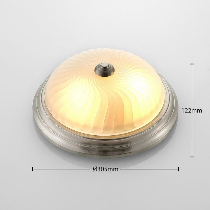 Lindby Pakka Deckenlampe Deckenlampe Lampe Leuchte E27 Nickel Satiniert813 B-Ware - 4251096583465