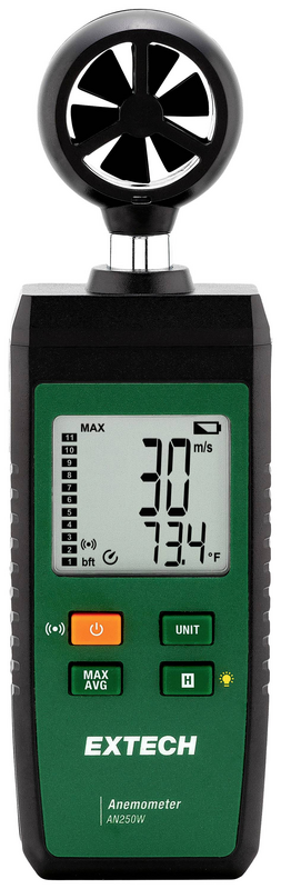 Extech An250 W 1.5 Bis 30 M/S Anemometer Windmessgerät Windmesser Wind Messer B-Ware - 793950452509