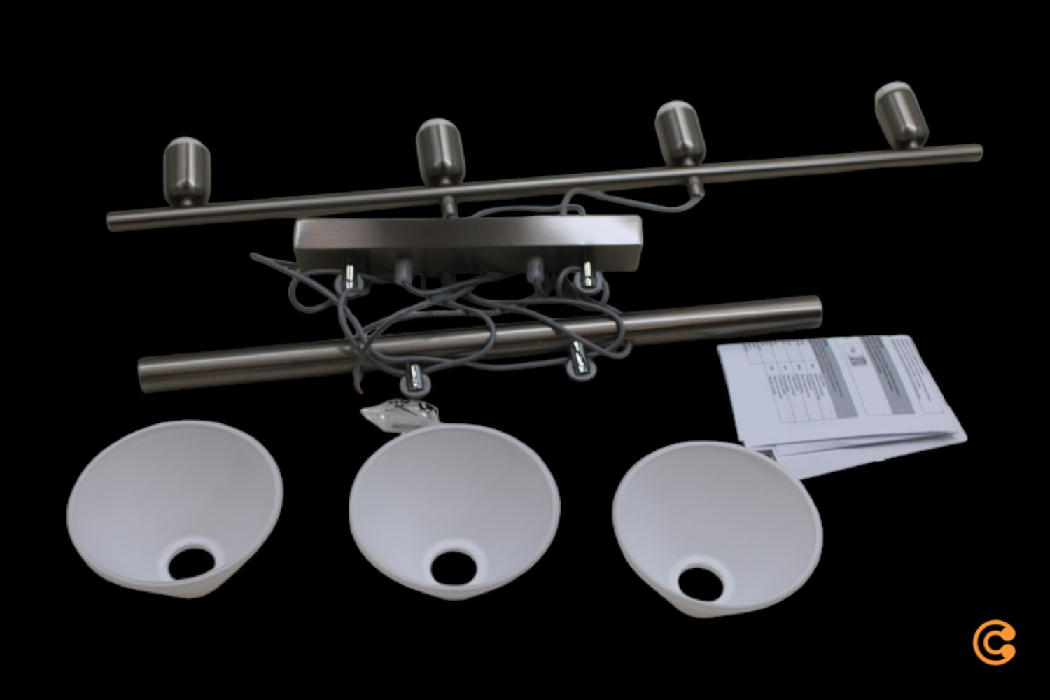 Lindby Höhenverstellbare Pendelleuchte Deko Hängeleuchte E14 Delira 4 Flg Nic98 B-Ware - 17004386252092