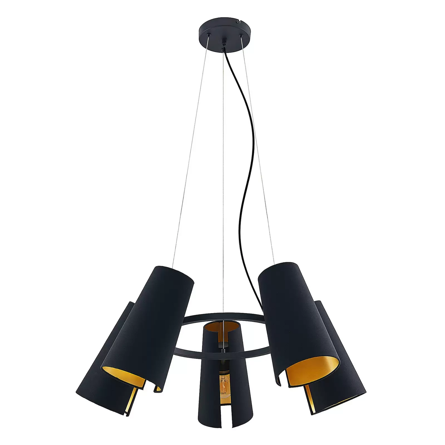 B-Ware Lucande Kemoni Hängeleuchte 5 Flammig Hängelampe Deckenlampe Deckenleuchte 607
