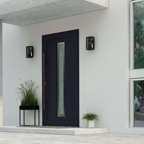B-Ware Arcchio Ismera Außenwandleuchte Mit Glas Außen Wandleuchte Lampe E27 Dunkelgrau