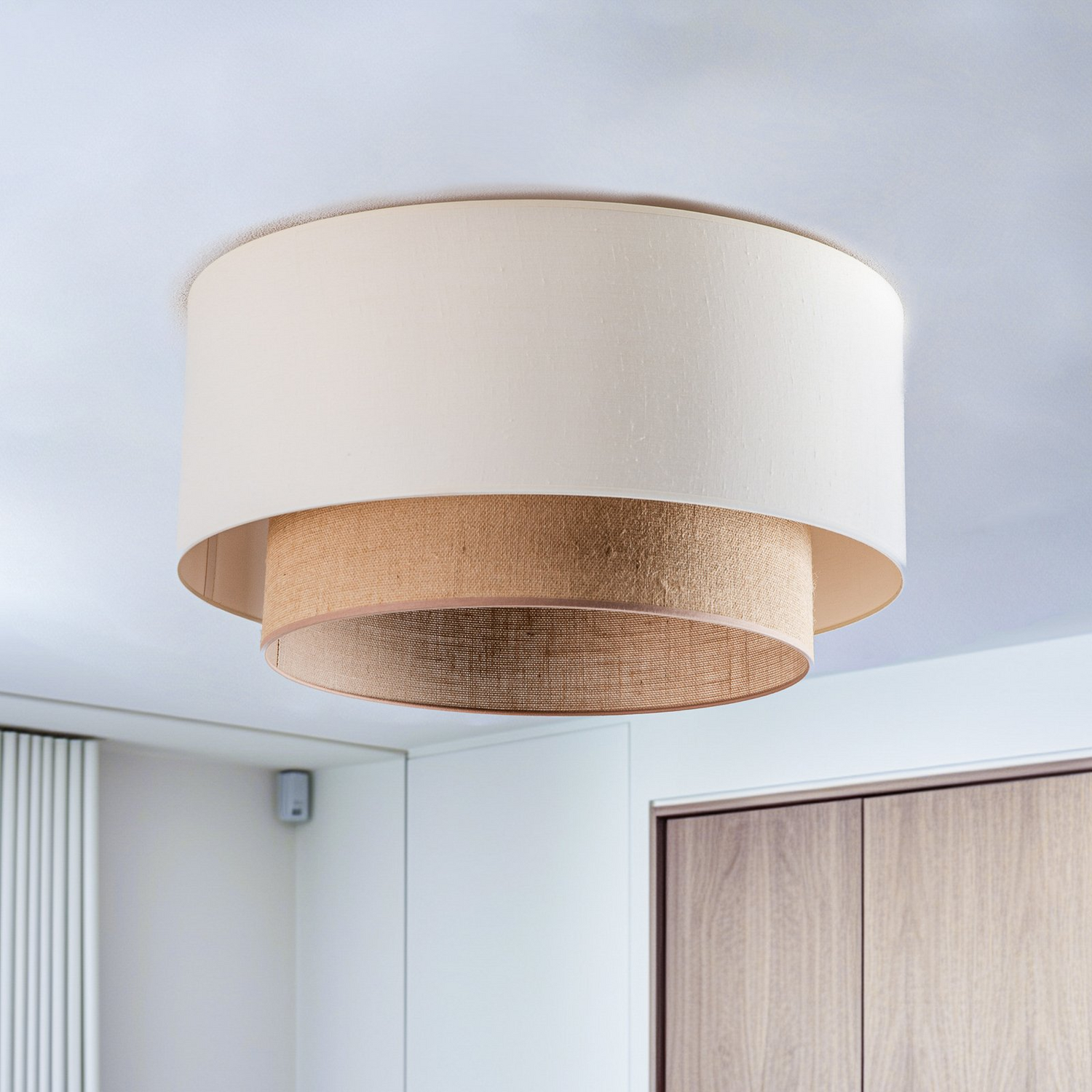 B-Ware Duolla Deckenlampe Boho Deckenlampe Deko Deckenlicht E27 ø 60 Cm Ecru Jute