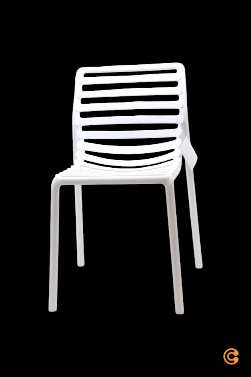 B-Ware Nardi Doga Bistro Stuhl Outdoorstuhl Gartenstuhl Esszimerstuhl Armlehnstuhl Weiß