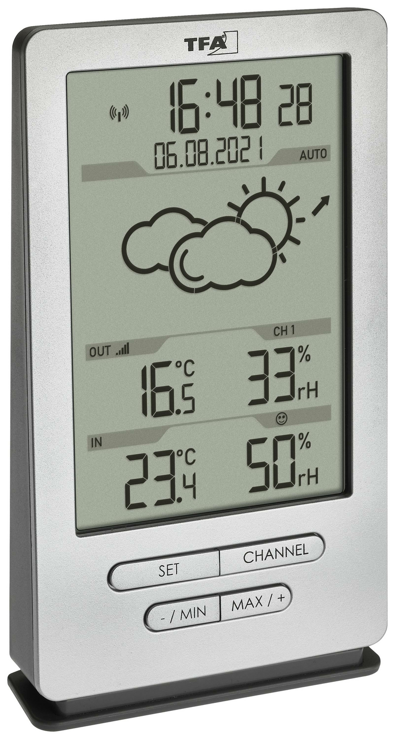B-Ware Tfa Dostmann Xena Funk Wetterstation Wetter Vorhersage 12  24 H Max. 3 Sensoren