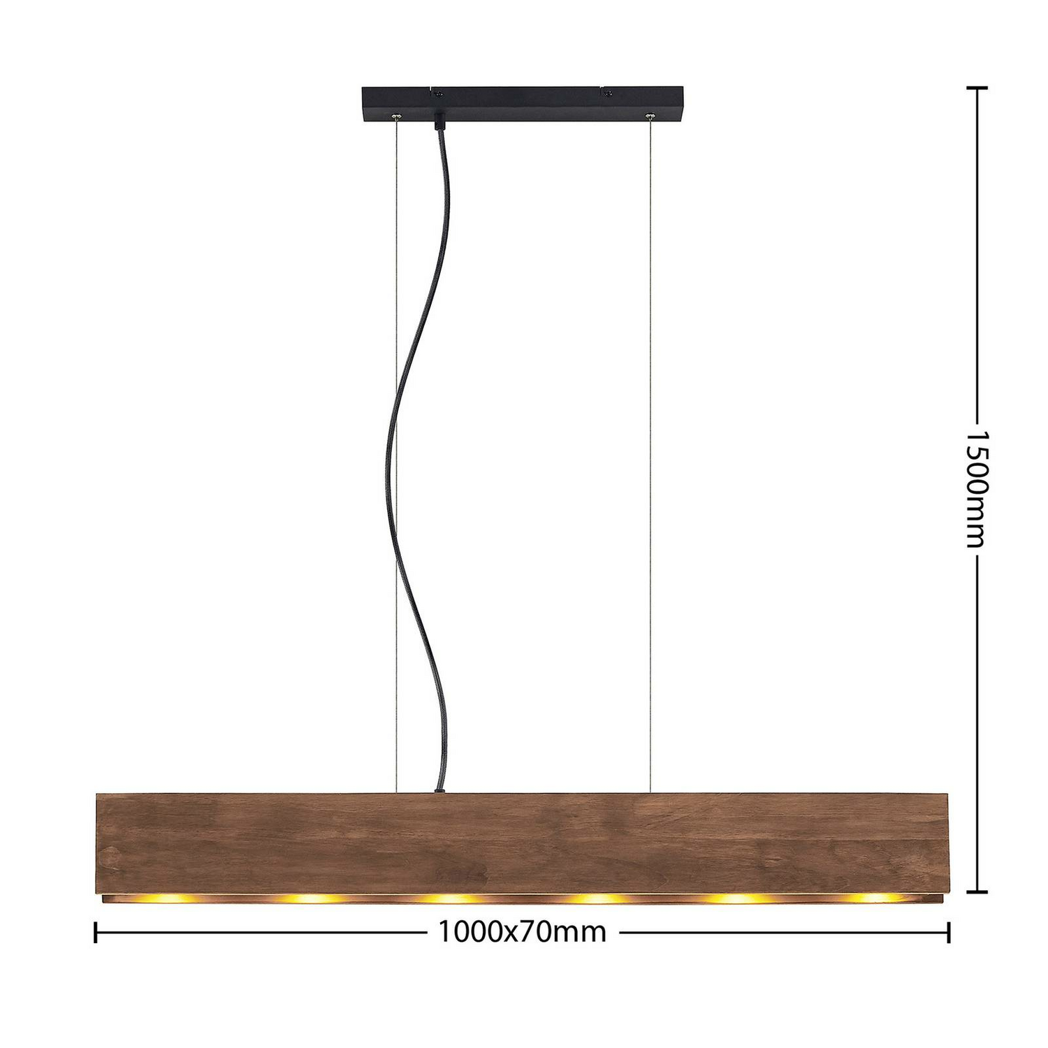 Lindby Malwin Holz Pendelleuchte Hängelampe Deckenlampe Lampe Lang 6 Flmg. Gu10 B-Ware - 4251911747218