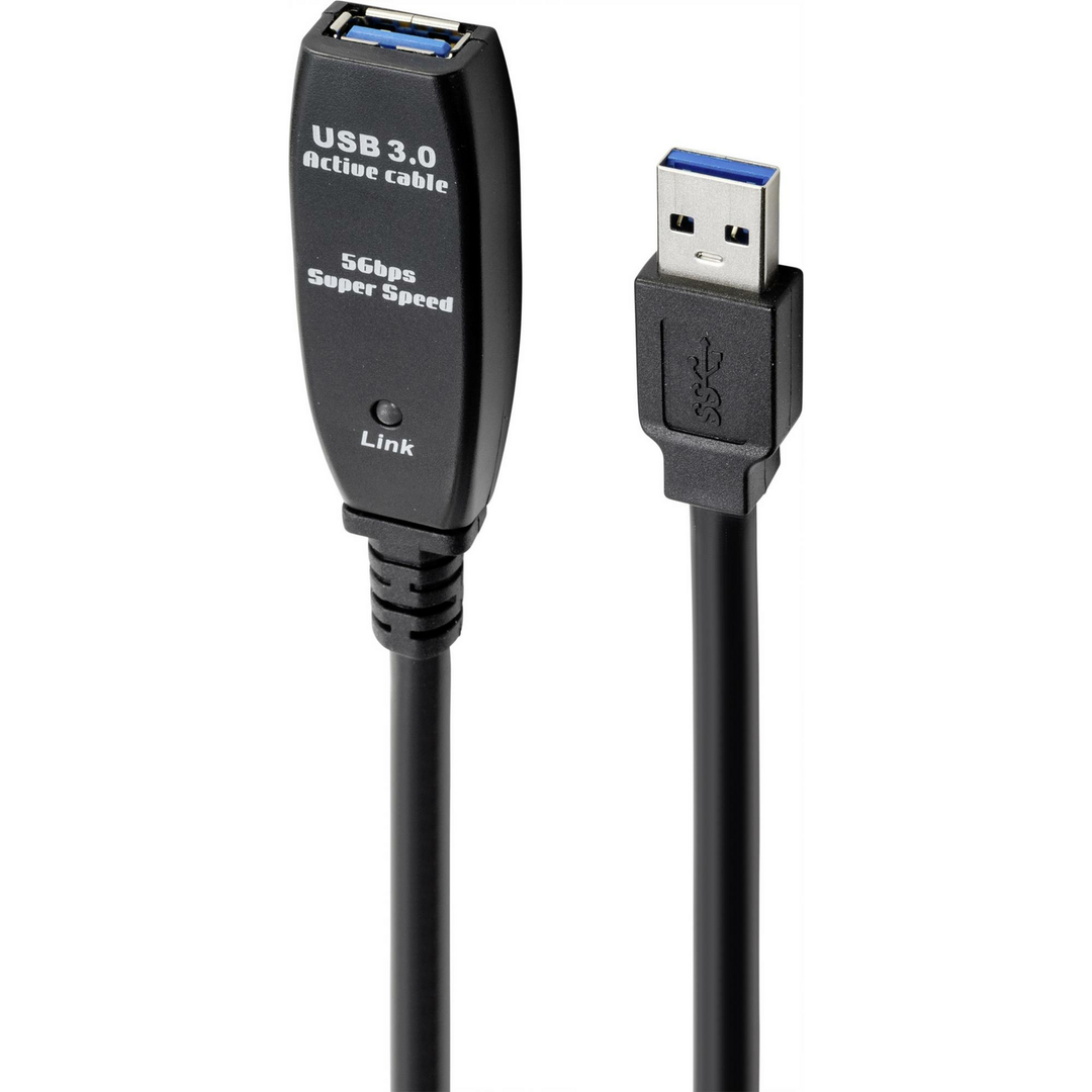 Renkforce USB Kabel USB 3.2 Gen1 USB-A Stecker USB-A Buchse Verlängerung Adapter