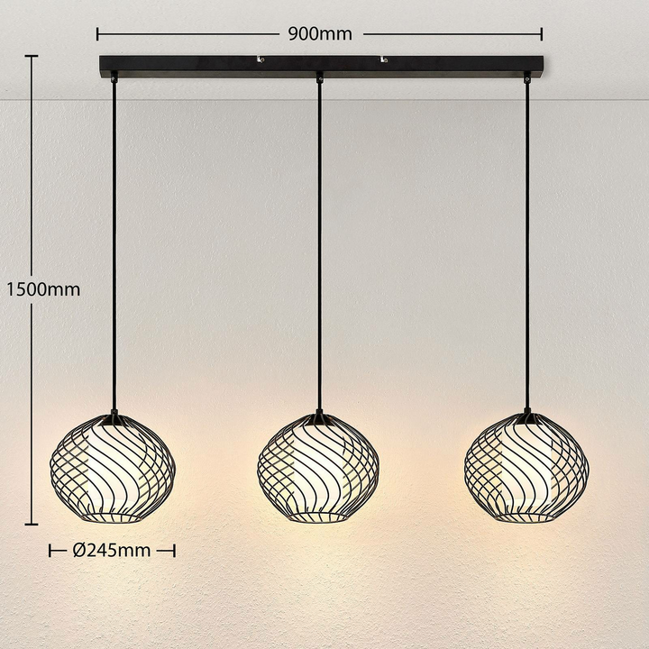 Lindby Cedrice Käfig Pendelleuchte Hängelampe Deckenleuchte Lampe 3 Flammig 381 B-Ware