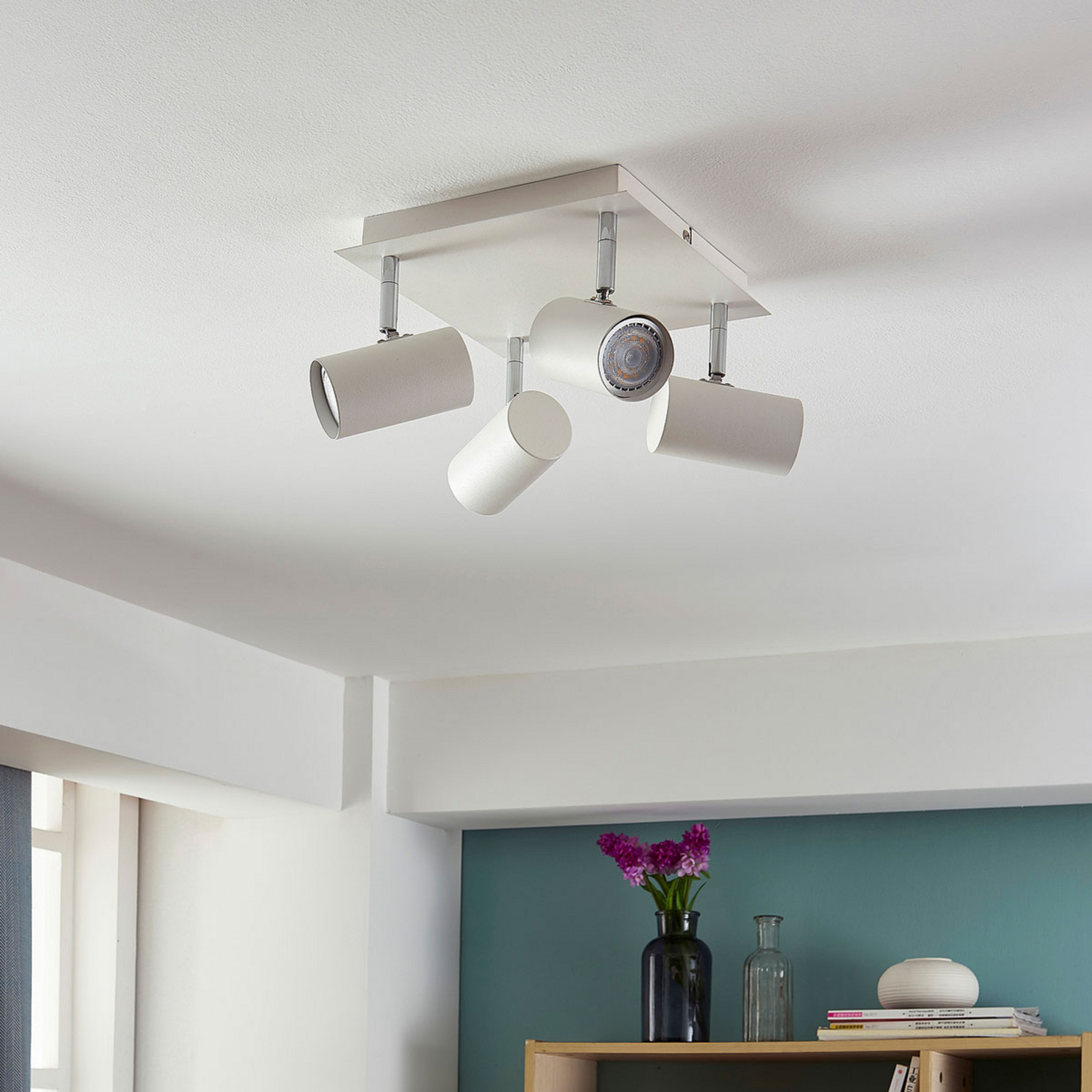 B-Ware Lindby Quadratische Led Deckenlampe Iluk Deckenlampe Leuchte Lampe Vierflammig