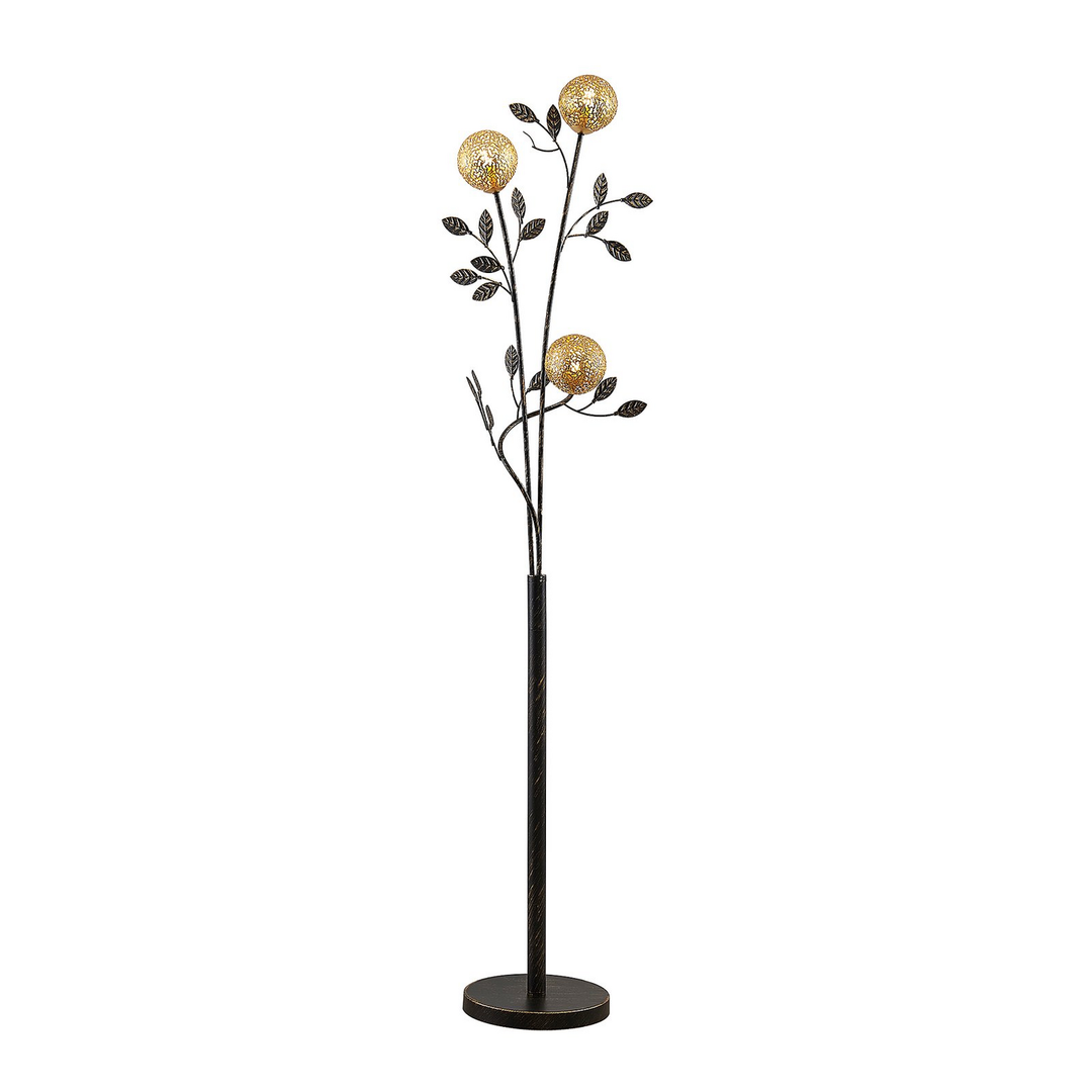 Lucande Evory Stehleuchte Stehlampe Standleuchte Lampe Leuchte Schwarz Gold617 B-Ware - 4251096586824