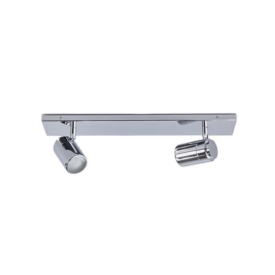 Applique murale Lindby Dejan pour salle de bain, chromée, IP44, 2 ampoules, GU10 