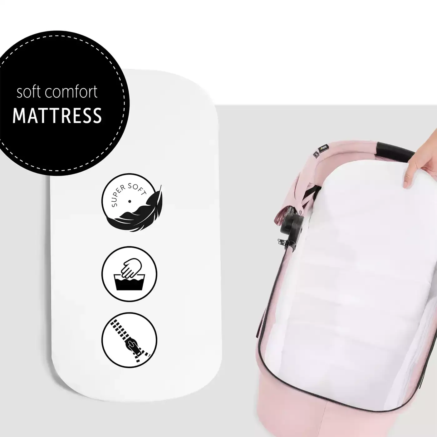 B-Ware Hauck Vision X Kinderwagen Wanne Melange Rose Buggy Babywagen Rosa