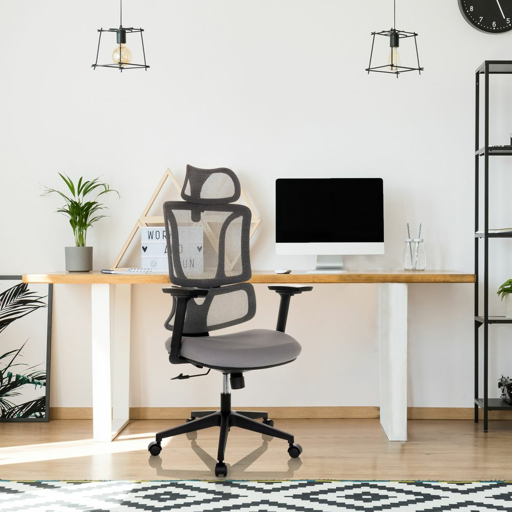 Bürostuhl Drehstuhl Ergomy Schreibtisch Netzstoff Grau Mybuero1 B-Ware
