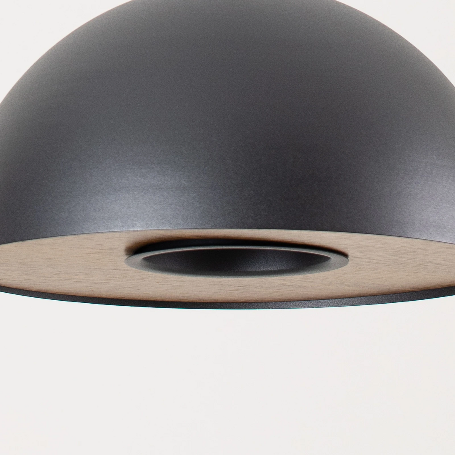 B-Ware Pendelleuchte Drew in Schwarz mit Holzdekor Deckenlampe Deckenleuchte Lampe Spot