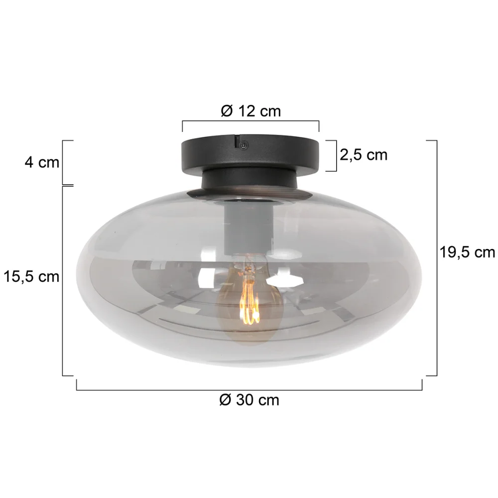 Steinhauer Reflexion oval Ø 30cm Deckenlampe Deckenleuchte Lampe Leuchte LED