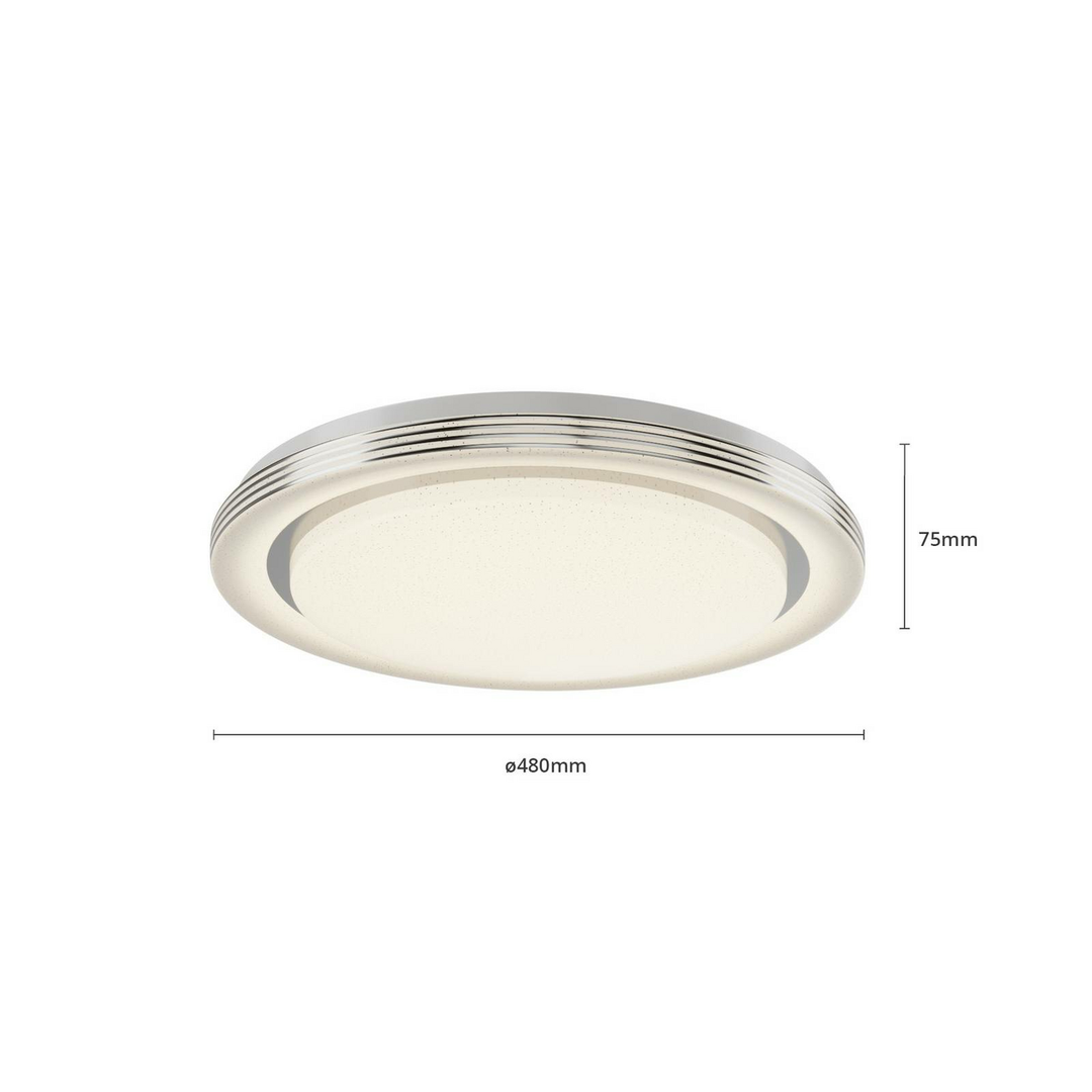 Lindby Mizuni LED-Deckenleuchte Deckenlampe Deckenlicht Leuchte RGBW Smart 48 cm