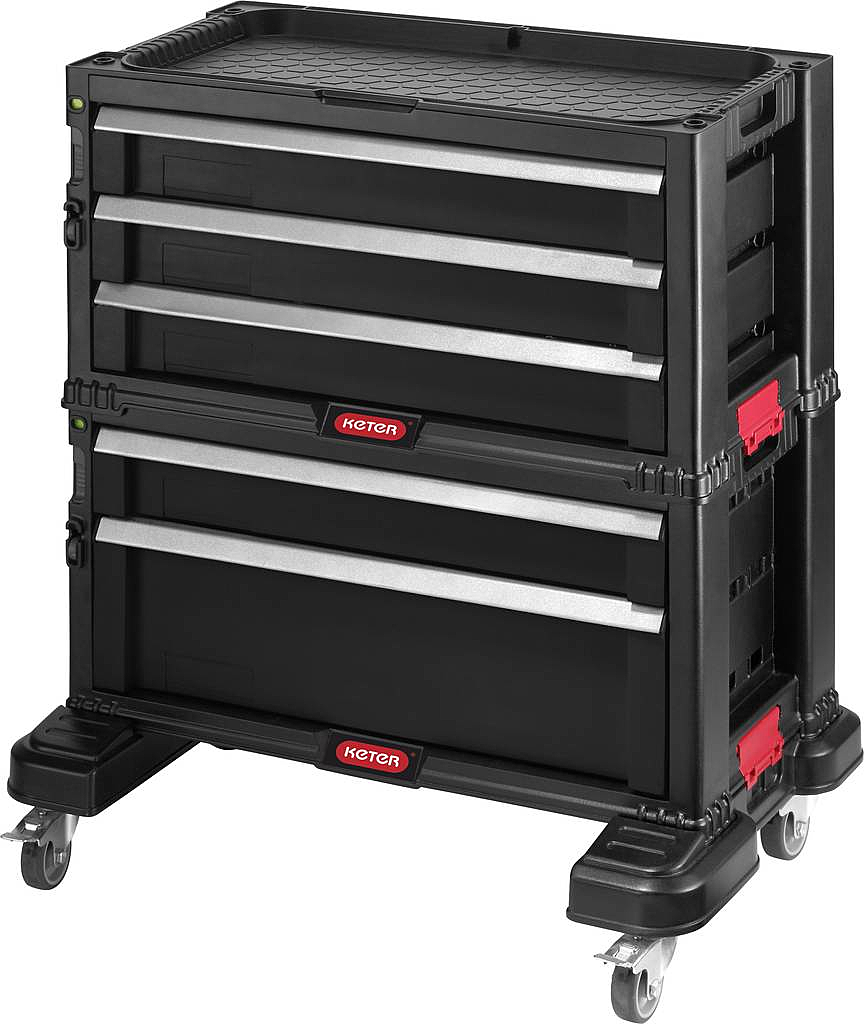 B-Ware Keter 237007 Werkzeugwagen 5 Schubladen Werkstattwagen Werkzeug Wagen Werkzeug